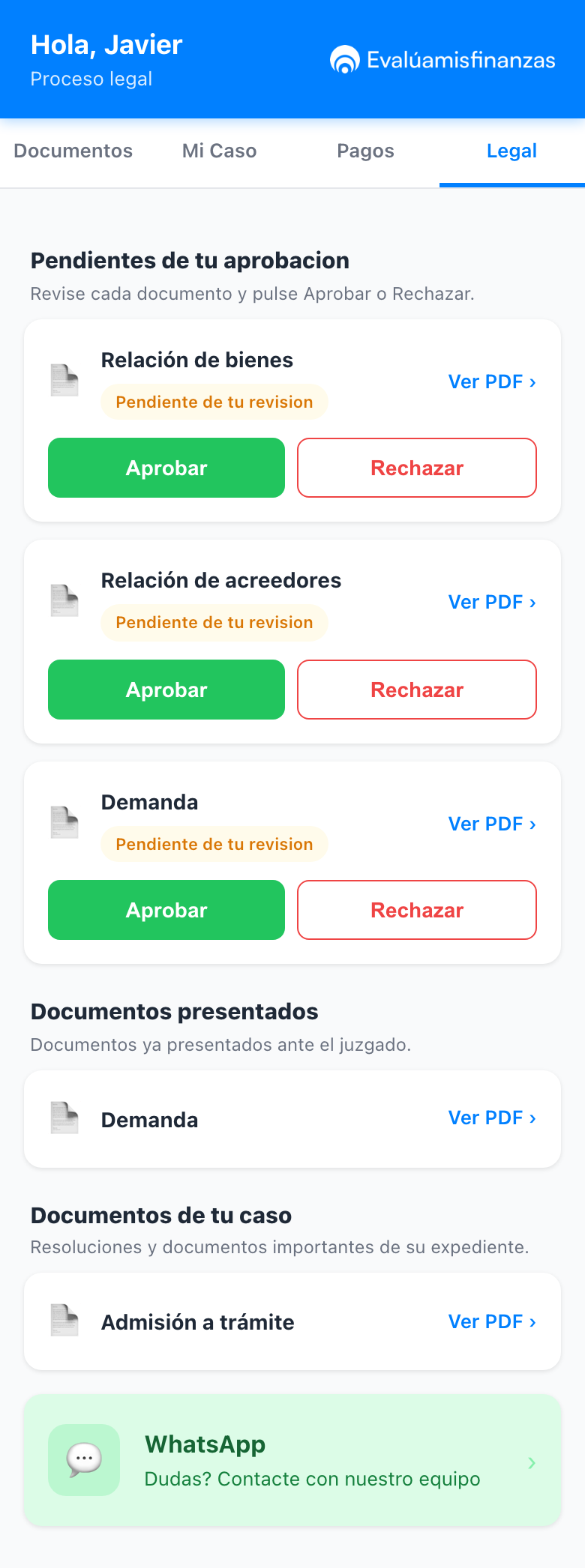 Paso 3: Proceso Legal